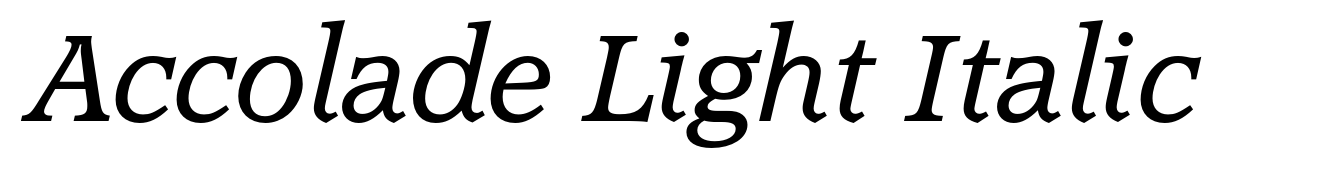 Accolade Light Italic